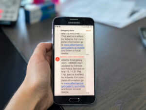 CalgaryAlberta-March152019AmberemergencyAlertNotificationOn