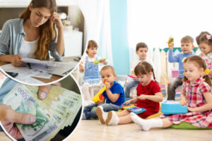 KindergartenChildrenPlayingDifferentMusicalToys.EarlyMusicalEducationIn