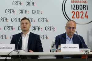 Press conference of the CRTA observation mission on the occasion of the preliminary findings of the monitoring of the election day for councilors of the Belgrade City Assembly.Konferencija za medije posmatracke misije CRTA povodom  preliminarnog nalaza monitoringa izbornog dana za odbornike Skupstine grada Beograda.