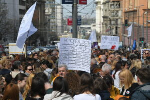 Udruzeni roditelji Srbije protest