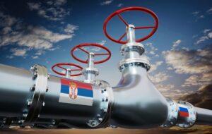 Gas,Pipeline,,Flags,Of,Serbia,And,Russia,-,3d,Illustration